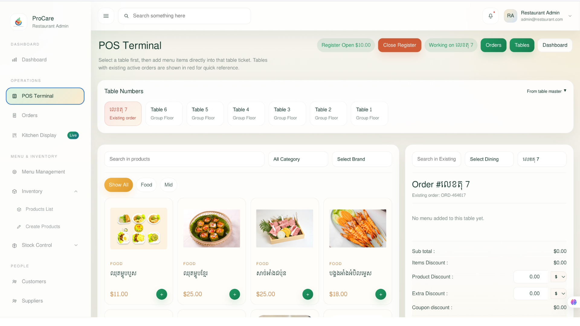 Restaurant Operations