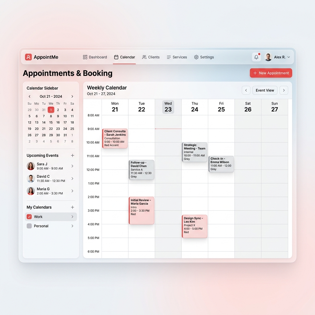 Booking System Interface