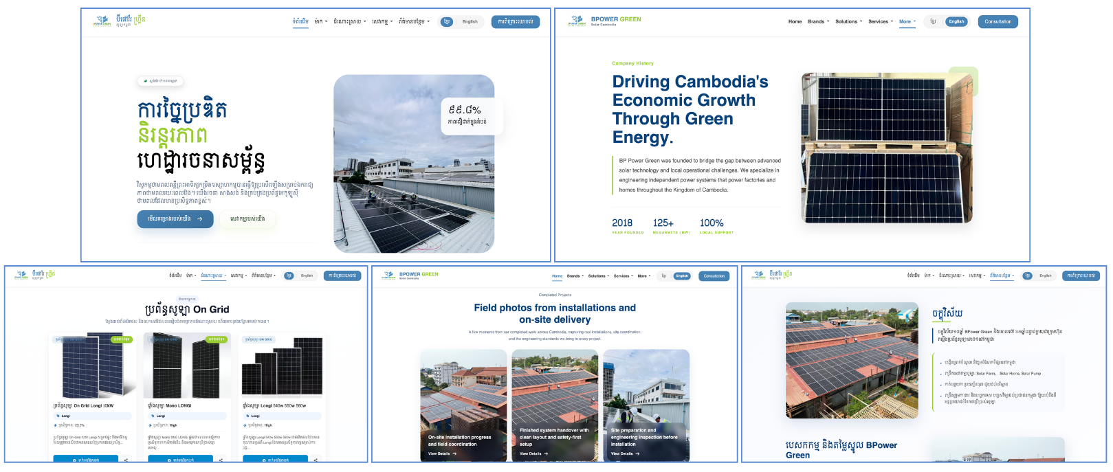 Company website delivery preview